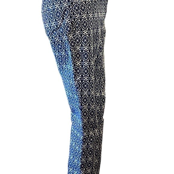 Katherine Barclay Montreal Womens Pants Size 4 Blue White Paisley - Picture 11 of 16